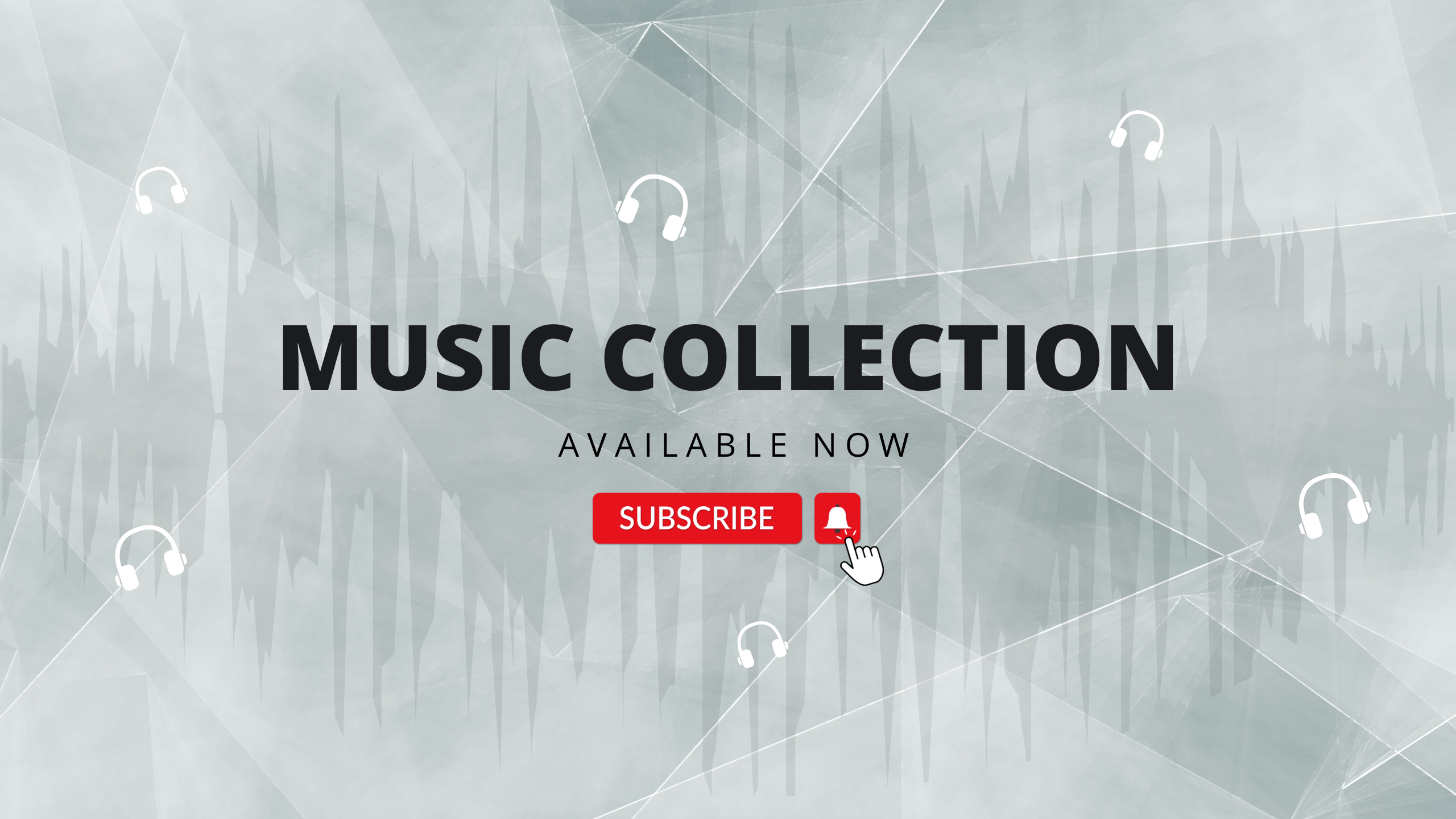 Grey & Black Geometric Music Youtubr Channel Art